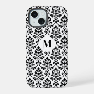 Padrão Preto Feuille Damask (Personalizado)
