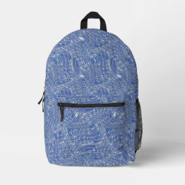 Padrão psicodélico azul Filhos Mochila