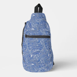 Padrão psicodélico azul Sling saco