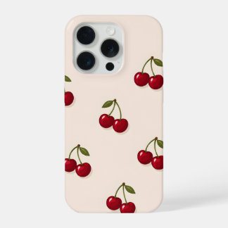 Padrão Retro de Fruta Cereja Vermelha