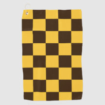 Padrão Retro de Quadrados Xadrez Preto e Amarelo