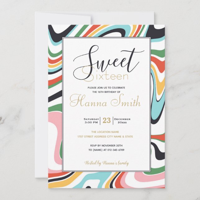 Padrão retroativo de espiral Abstrato colorida (Frente)