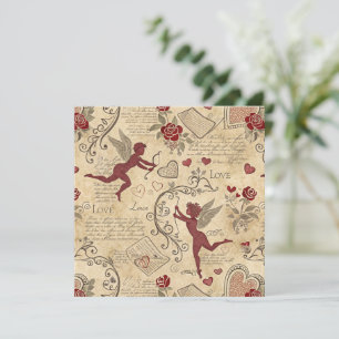 Padrão Romântico de Cupido Vintage (5)