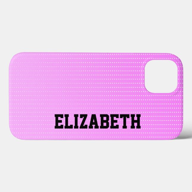 Padrão rosa de pontos brancos (Verso (horizontal))