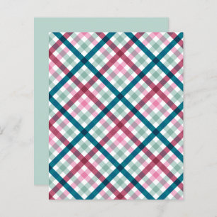 Padrão Rosa Magenta Teal Magenta Moderno Gingham