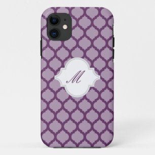 Padrão roxo marroquino com Capas Monograma iPhone