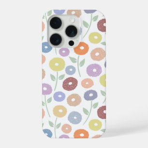 Padrão Rpt Flor Fuzzy Pastéis em Branco