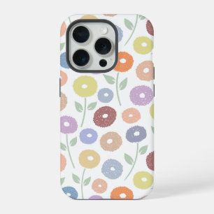 Padrão Rpt Flor Fuzzy Pastéis em Branco