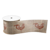 Padrão Rustic Farmhouse Burlap Chicken