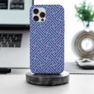 Padrão Sayagata, japonês, roxo e azul