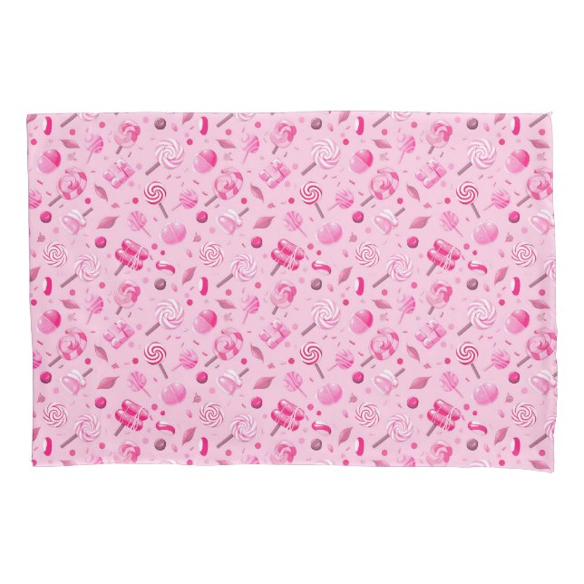 Padrão sem costura com doces, lábios, bac azul (Frente)