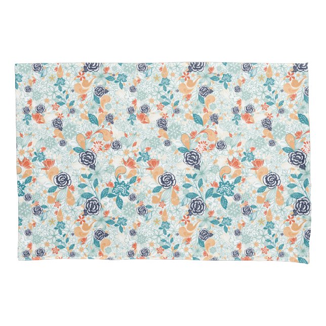 Padrão sem costura da Flor Retro Floral (Frente)
