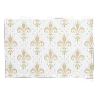 Padrão sem soldadura de pulgas-de-lis em branco