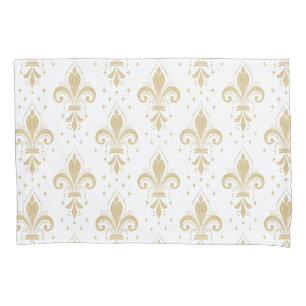 Padrão sem soldadura de pulgas-de-lis em branco