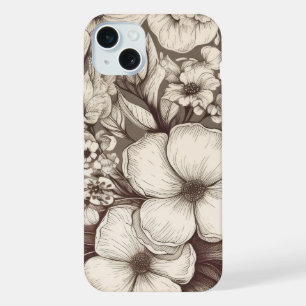 Padrão Sépia Floral Vintage (10)