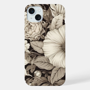 Padrão Sepia Floral Vintage (12)