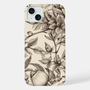 Padrão Sépia Floral Vintage (2)