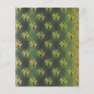 Padrão Shamrock em folha de papel verde