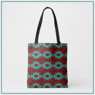Padrão Sudoeste Turquoise Tote Bag