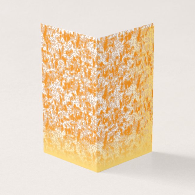 Padrão têxtil com laranja vibrante e dourado (Exterior)