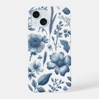 Padrão Tradicional de Porcelana Fina Floral Azul