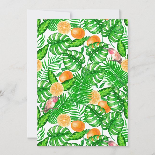 Padrão tropical, beija-flores II (Frente)