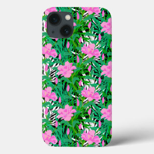 Padrão Tropical com Flores Selvagens