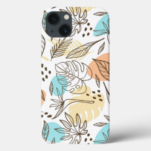 Padrão tropical de Verão desenhado à mão