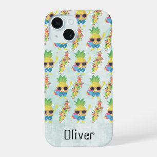 Padrão Tropical Divertido com Nome Personalizado 