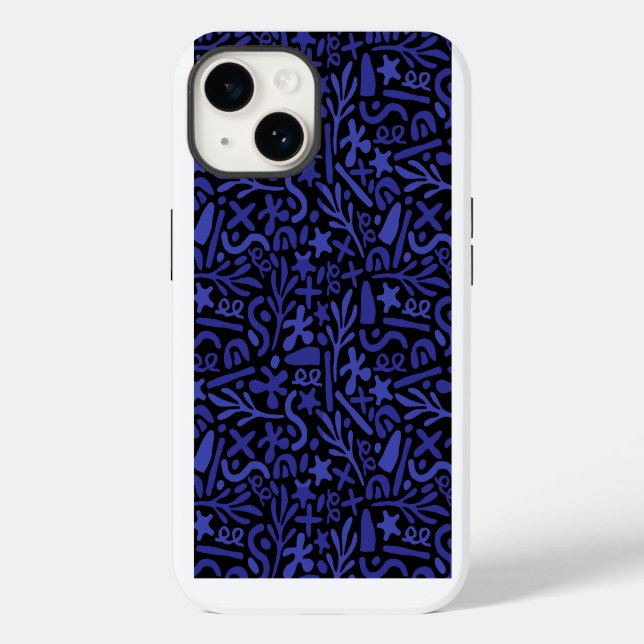 padrão uniforme de abstrato azul (Verso)