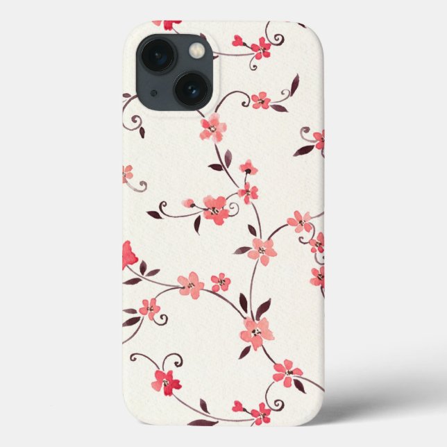 Padrão uniforme de aquarela com primavera estiliza (Verso)