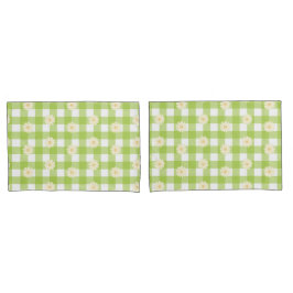 Padrão Verde Daisy Gingham