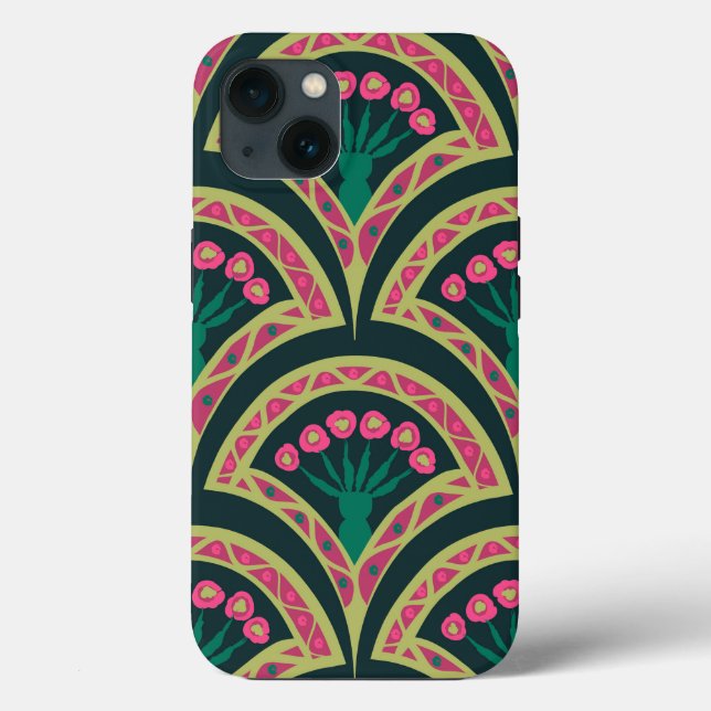 padrão verde em forma de shell (Verso)