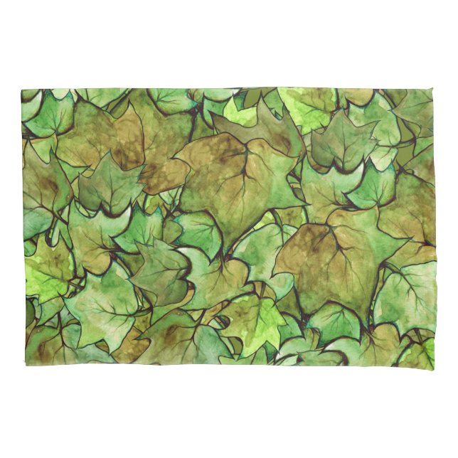 Padrão Verde Inglês Ivy Nature Watercolor (Frente)