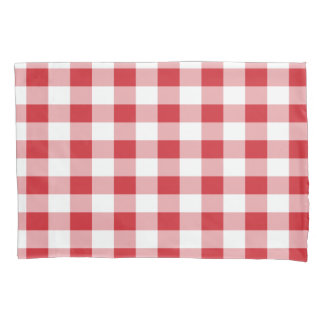Padrão Verificado de Buffalo Vermelho e Branco