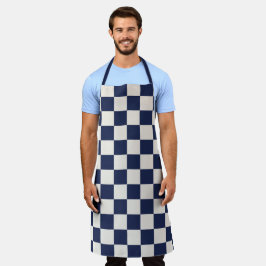 Padrão Verificado de Creme Azul de Marinho Negrito