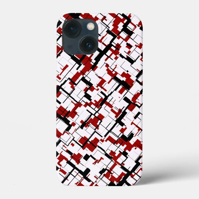 Padrão Vermelho Branco Preto da Camo Digital (Verso)