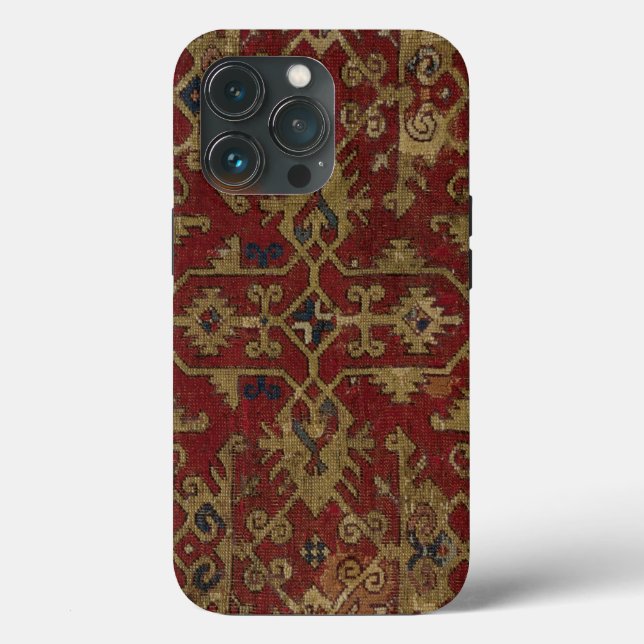 Padrão Vermelho Persa Russo Antiquado Oriental Ori (Verso)