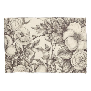 Padrão Vintage Floral Sepia (2)