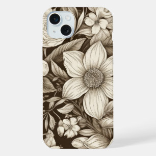 Padrão Vintage Floral Sepia (7)