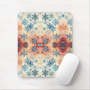 Padrão Vintage Snowflakes - Mousepad