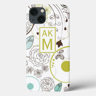 Padrão Whimsy Floral Monograma iPad Air Case