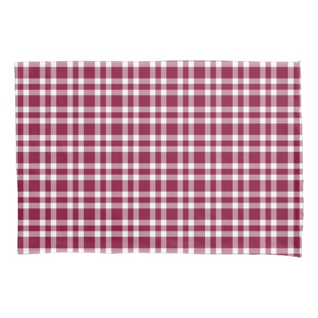 Padrão Xadrez Branco Burgundy (Frente-Esquerda)