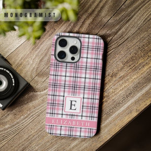 Padrão Xadrez Branco Rosa Preto Personalizável
