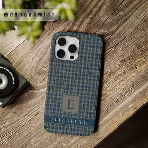 Padrão Xadrez Cinza Escuro Azul Personalizado