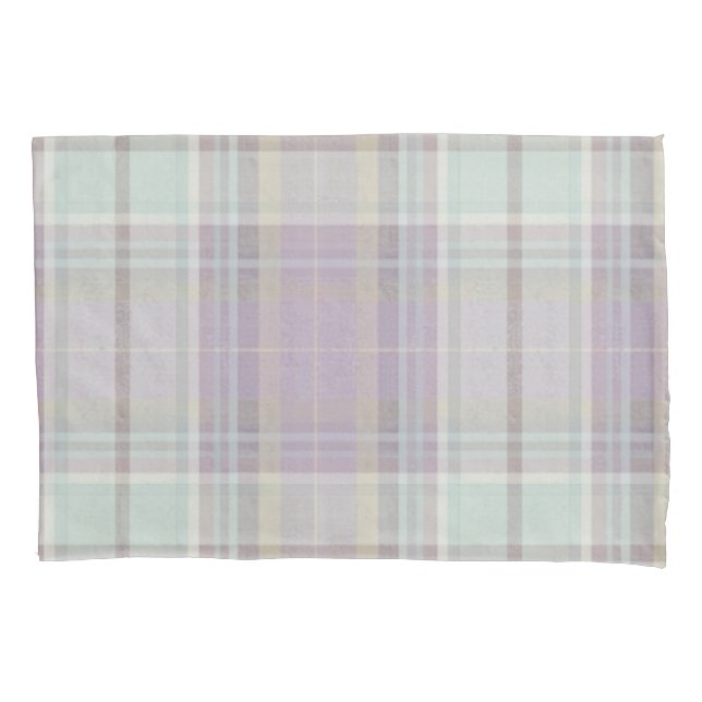 Padrão Xadrez Escocês Roxo Claro Turquesa (Frente)
