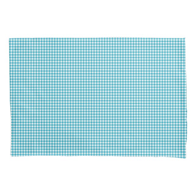 Padrão xadrez gingham azul e branco exibido  (Frente)