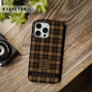 Padrão Xadrez Marrom Bege Preto Personalizado