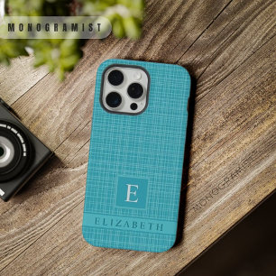 Padrão Xadrez Personalizado Azul Teal Verde Escuro
