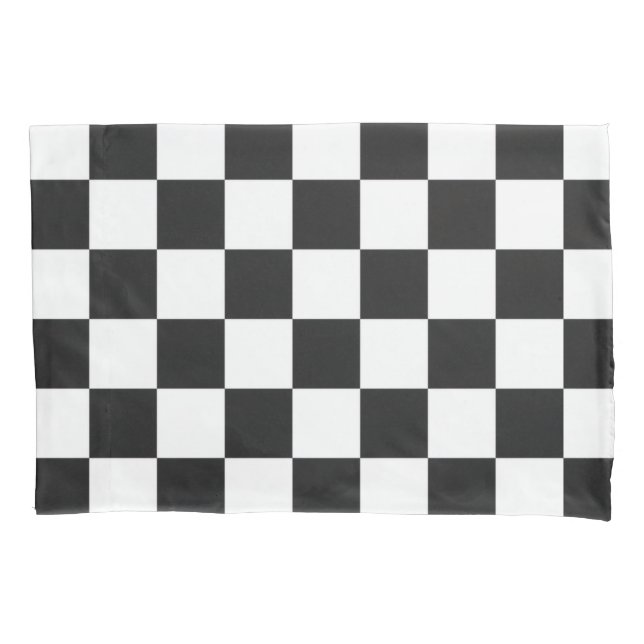 Padrão Xadrez Preto e Branco Sofisticado (Frente)